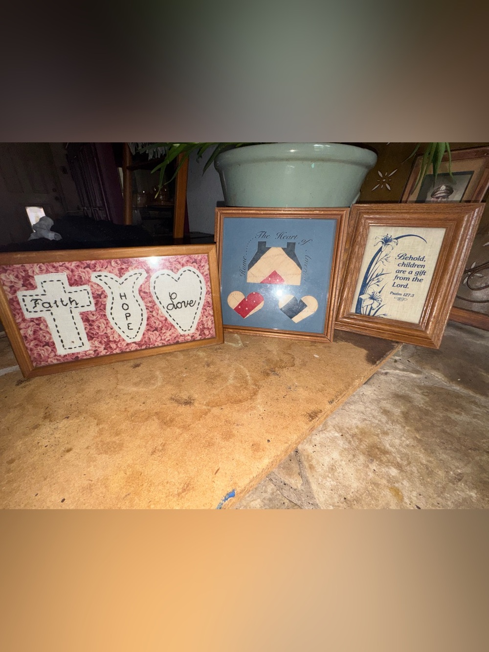 Framed Heart Home Accents Wall Art - Blue and Red